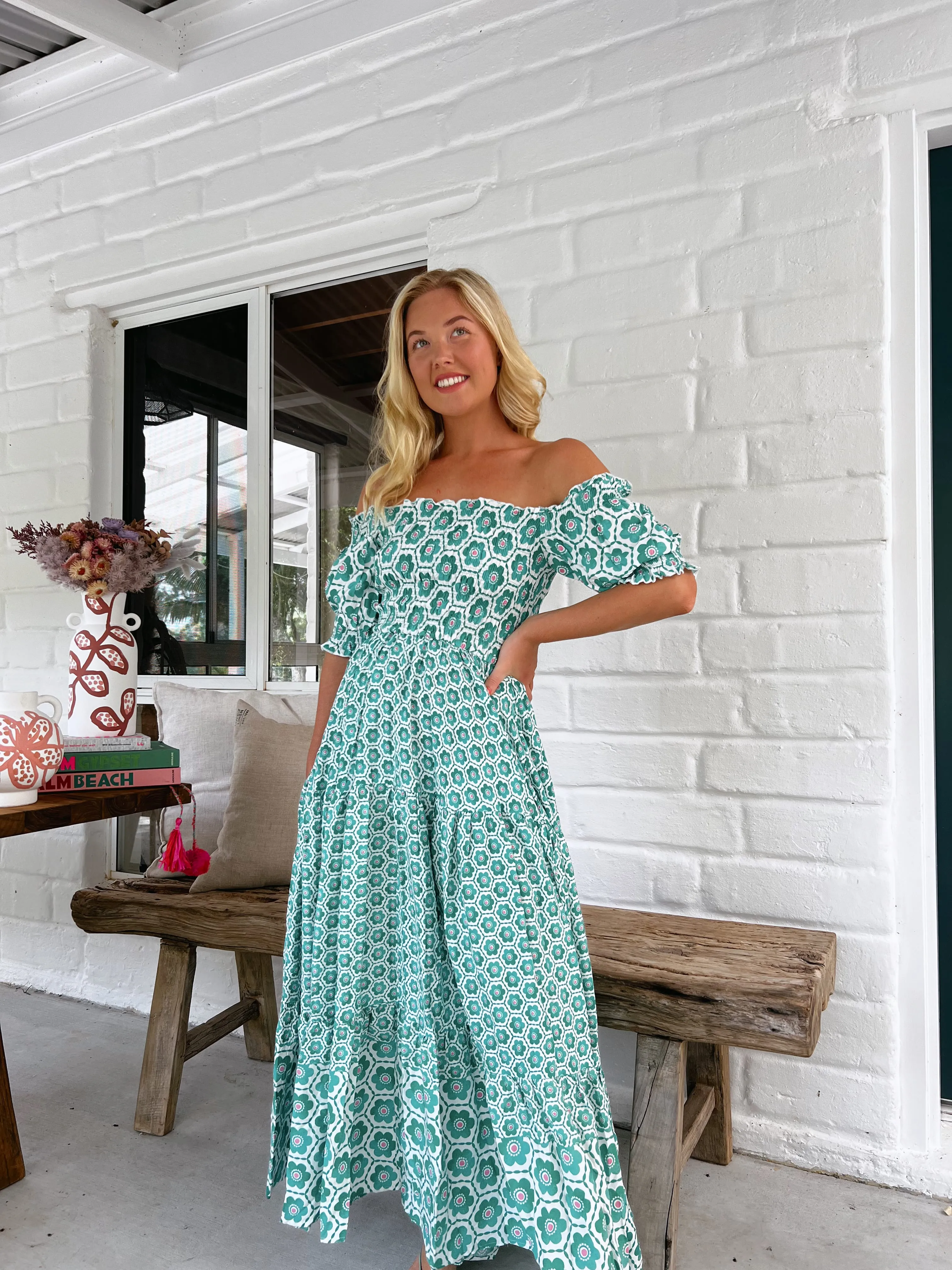 Watermelon Sugar Print Claudette Maxi Dress