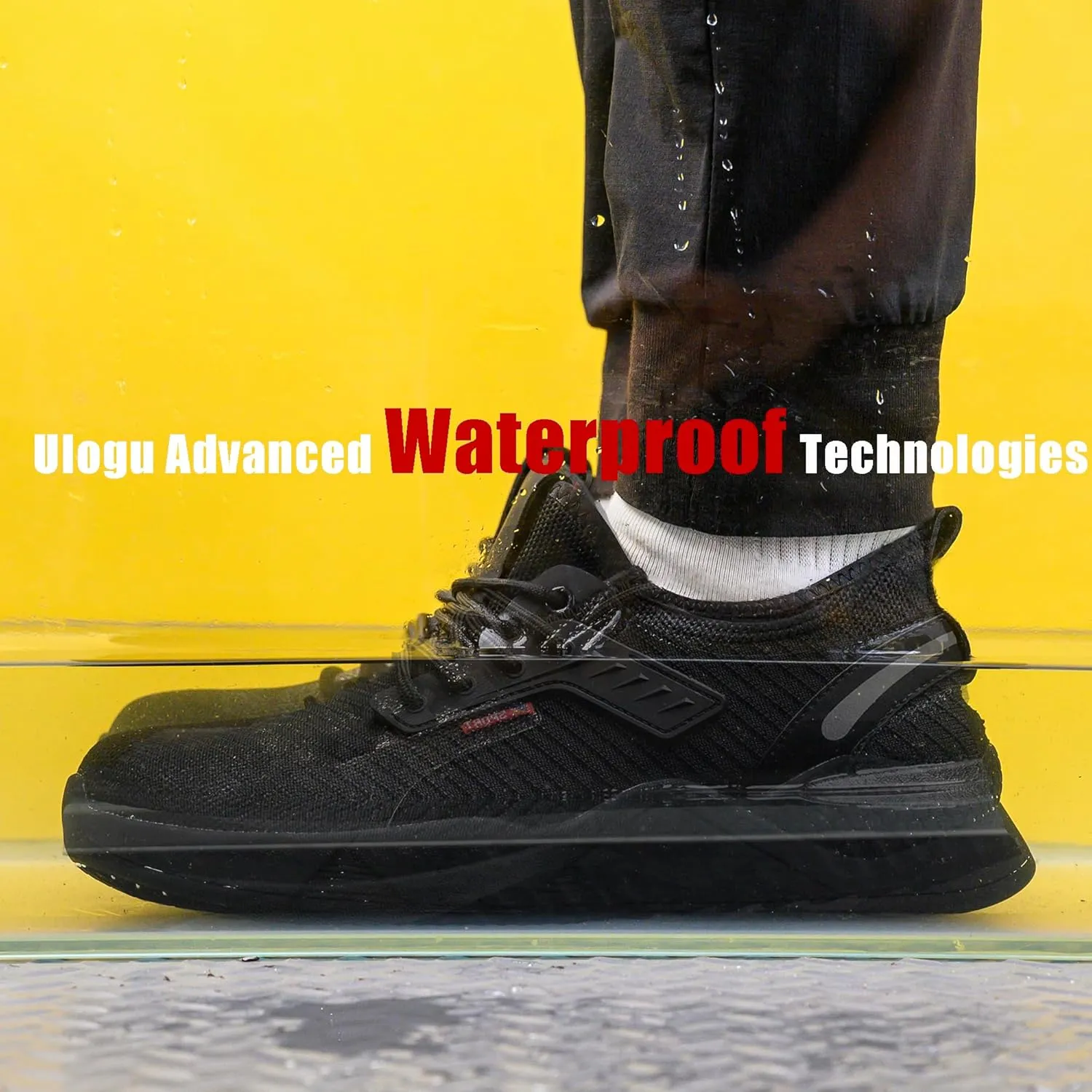 Waterproof Steel Toe Shoes for Men Women Work Shoes Lightweight Safety Sneakers Comfortable Puncture Proof Shoe Zapatos Punta de Acero para Hombres Black