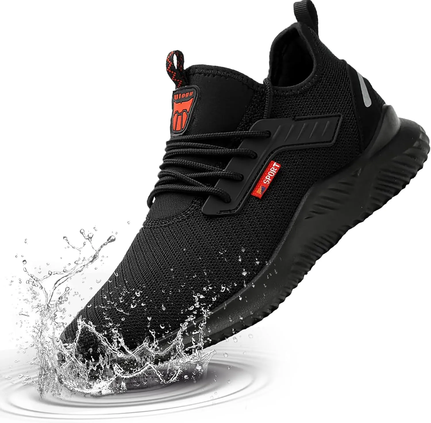 Waterproof Steel Toe Shoes for Men Women Work Shoes Lightweight Safety Sneakers Comfortable Puncture Proof Shoe Zapatos Punta de Acero para Hombres Black