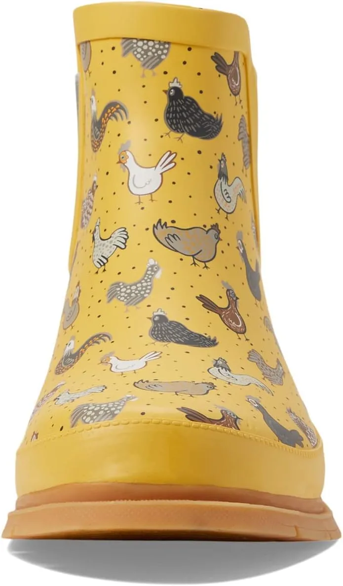 Western Chief Chelsea Waterproof Rain Boots for Women Offers Rubber Upper, Textile Lining, and Synthetic Outsole