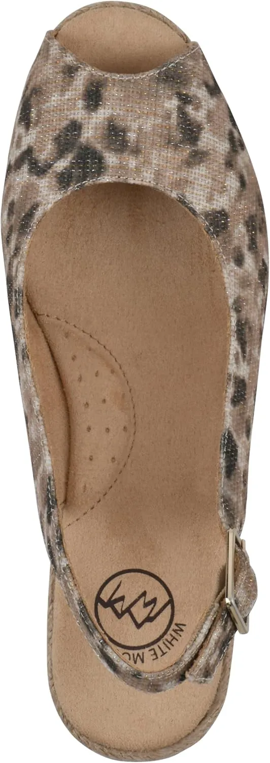 WHITE MOUNTAIN Women's Maize Sling-Back Mini-Heel Espadrille Sandal