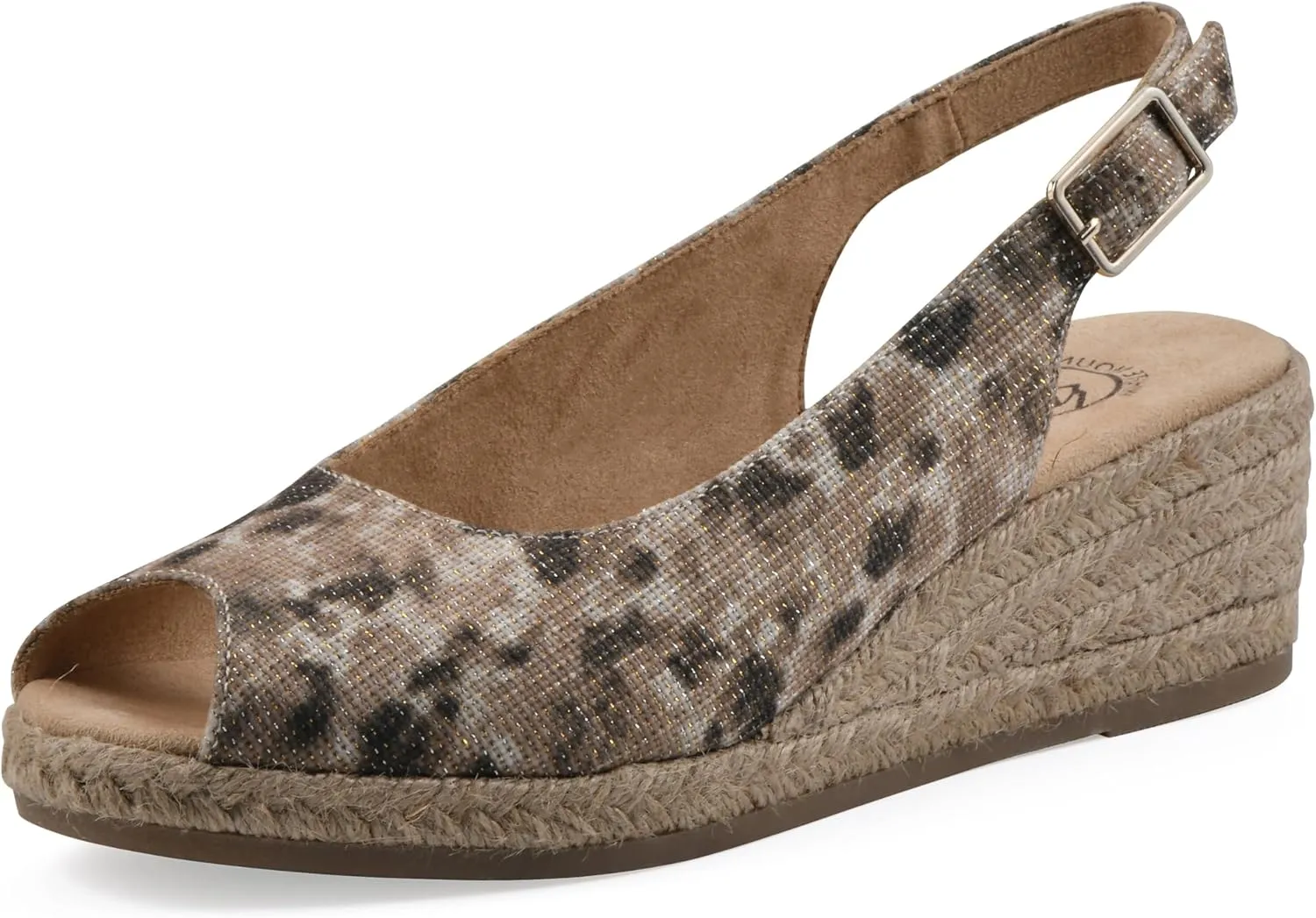 WHITE MOUNTAIN Women's Maize Sling-Back Mini-Heel Espadrille Sandal