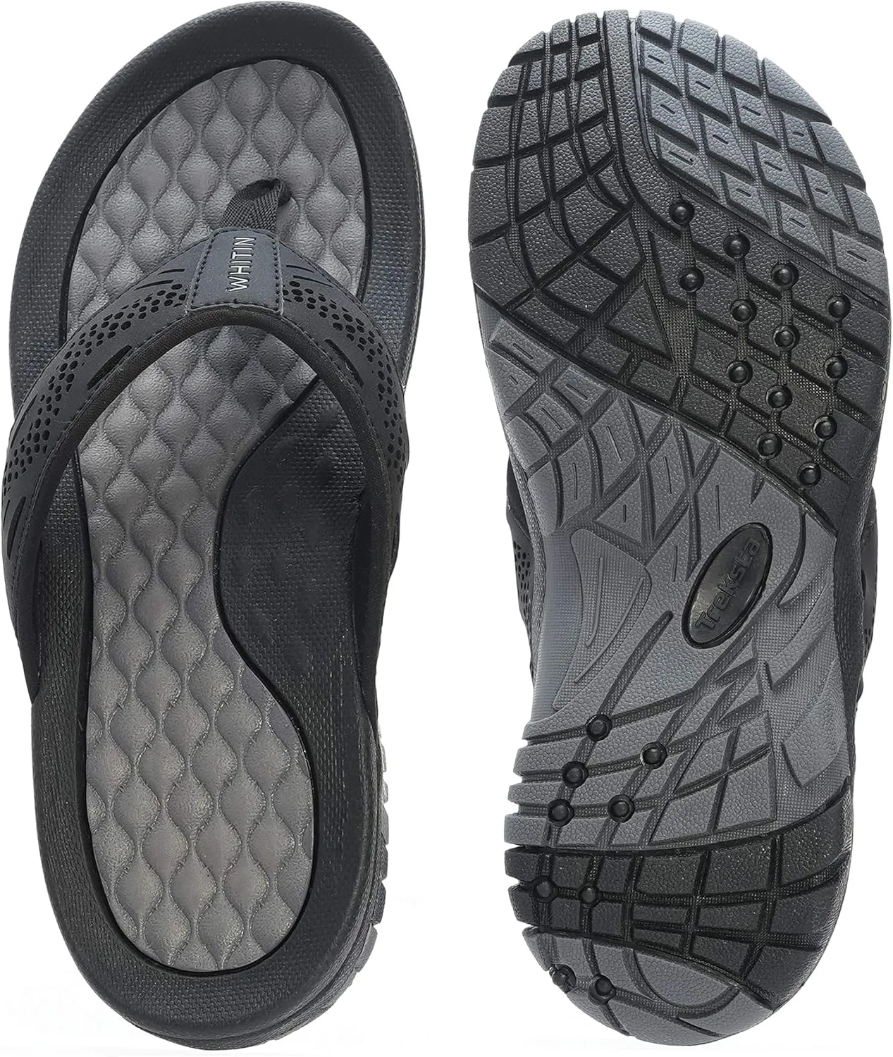 WHITIN Men's Flip Flops | Outdoor Thong Sandals | Arch Support | Slip Resistant