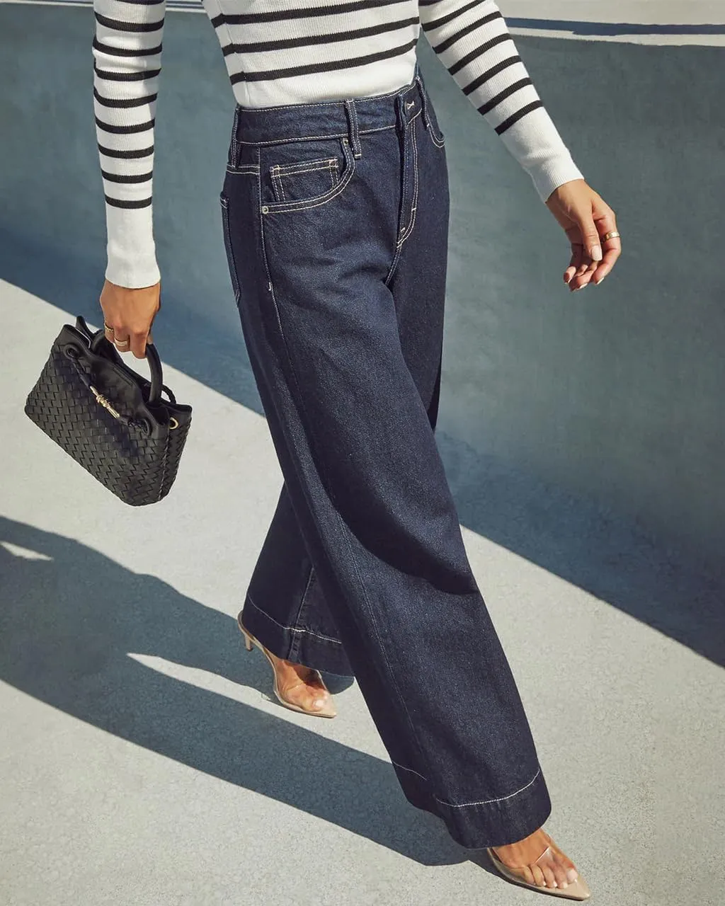 Wide Leg Jeans for Women - High Waisted Baggy Jeans Stretch Loose Denim Pants