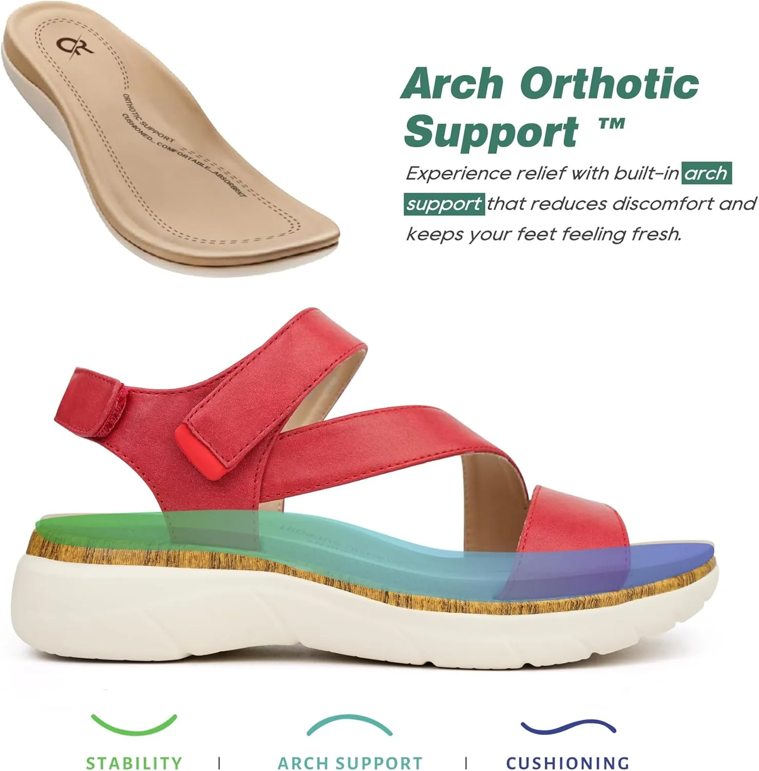 Women Arch Support Sandals Orthotic Comfortable Walking Sandals