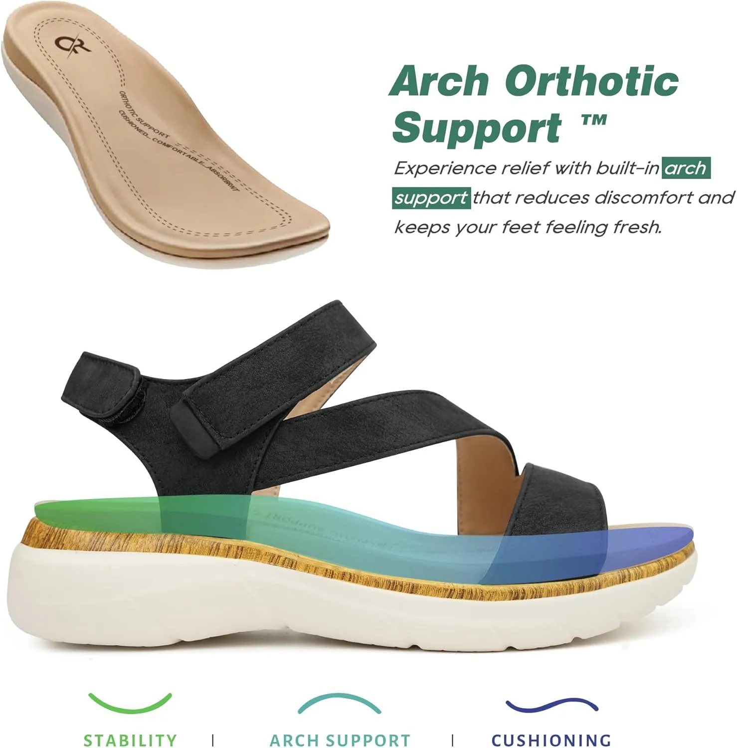 Women Arch Support Sandals Orthotic Comfortable Walking Sandals