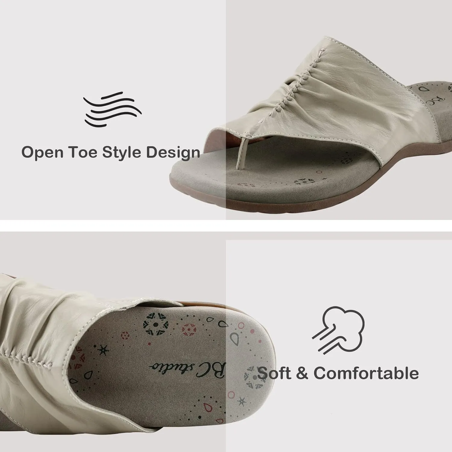 Women Comfort Sandals Flip Flop with Arch Support