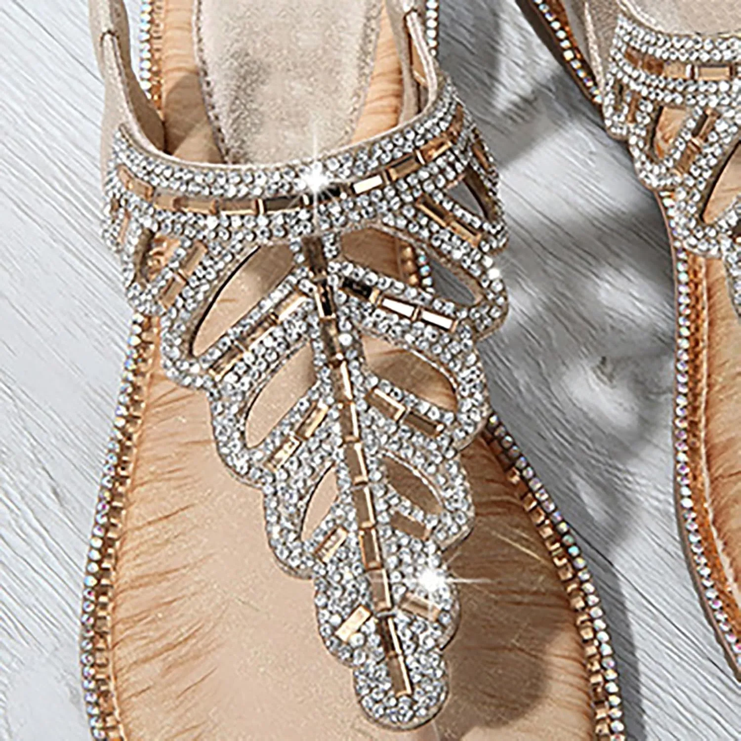 Women Sandals T-Strap Buckle Pearl Flat Sandals Orthopedic Sandals For Women With Support Wedge Flip Flops For Women