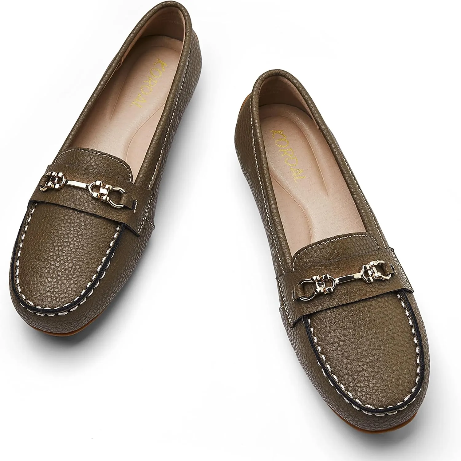 Women's Comfortable & Lightweight Leather Loafers Slip-Ons Driving Mocs Walking Shoes Cute Business Casual Dress Shoes Work Flats for Women