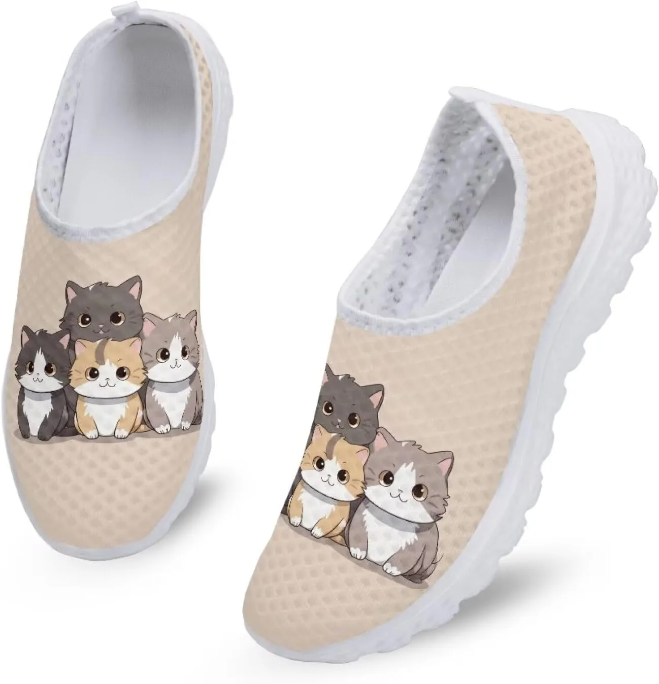 Womens Fashion Sneakers Slip On Shoes Tennis Sneaker Road Running Shoe Size 5.5-11.5