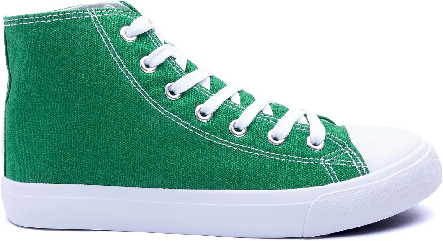 Women's High-Top Canvas Sneakers – Classic Lace-Up Casual Shoes with Extra Shoelaces – Comfortable, Stylish, and Durable