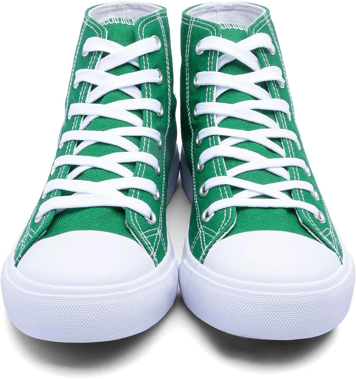 Women's High-Top Canvas Sneakers – Classic Lace-Up Casual Shoes with Extra Shoelaces – Comfortable, Stylish, and Durable