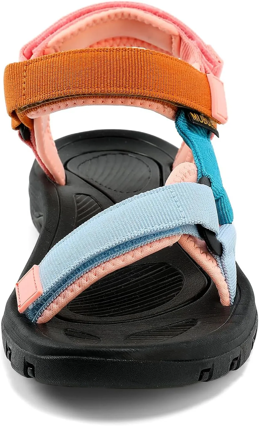 Women's Hiking Sport Sandals Water Outdoor Athletic Shoes With Arch Support Adjustable Velcro Beach Shoes