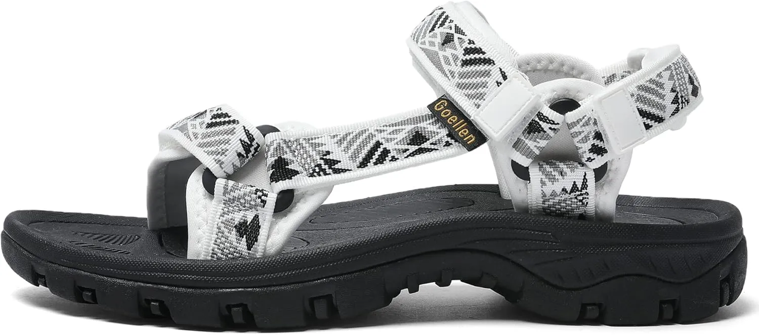 Women's Hiking Sport Sandals Water Outdoor Athletic Shoes With Arch Support Adjustable Velcro Beach Shoes