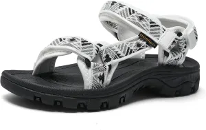 Women's Hiking Sport Sandals Water Outdoor Athletic Shoes With Arch Support Adjustable Velcro Beach Shoes