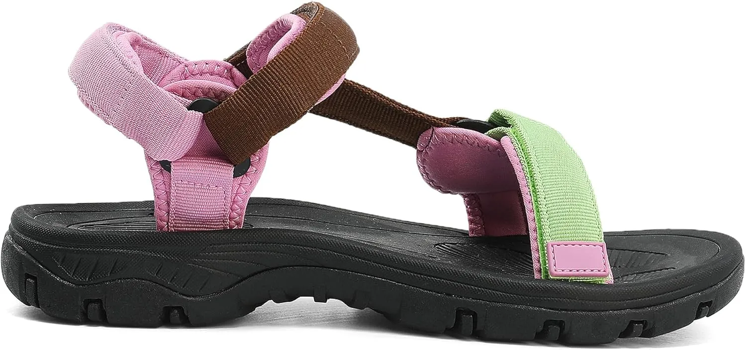 Women's Hiking Sport Sandals Water Outdoor Athletic Shoes With Arch Support Adjustable Velcro Beach Shoes