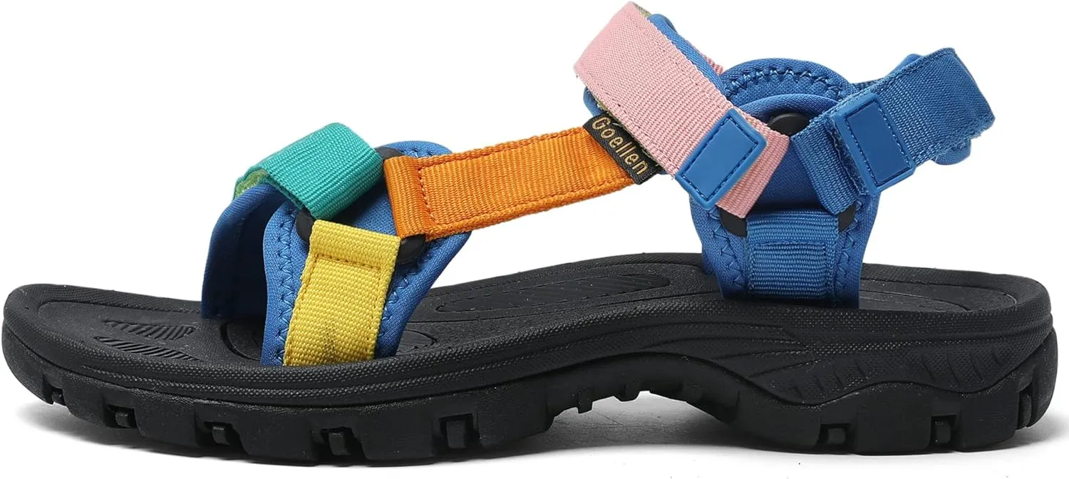 Women's Hiking Sport Sandals Water Outdoor Athletic Shoes With Arch Support Adjustable Velcro Beach Shoes
