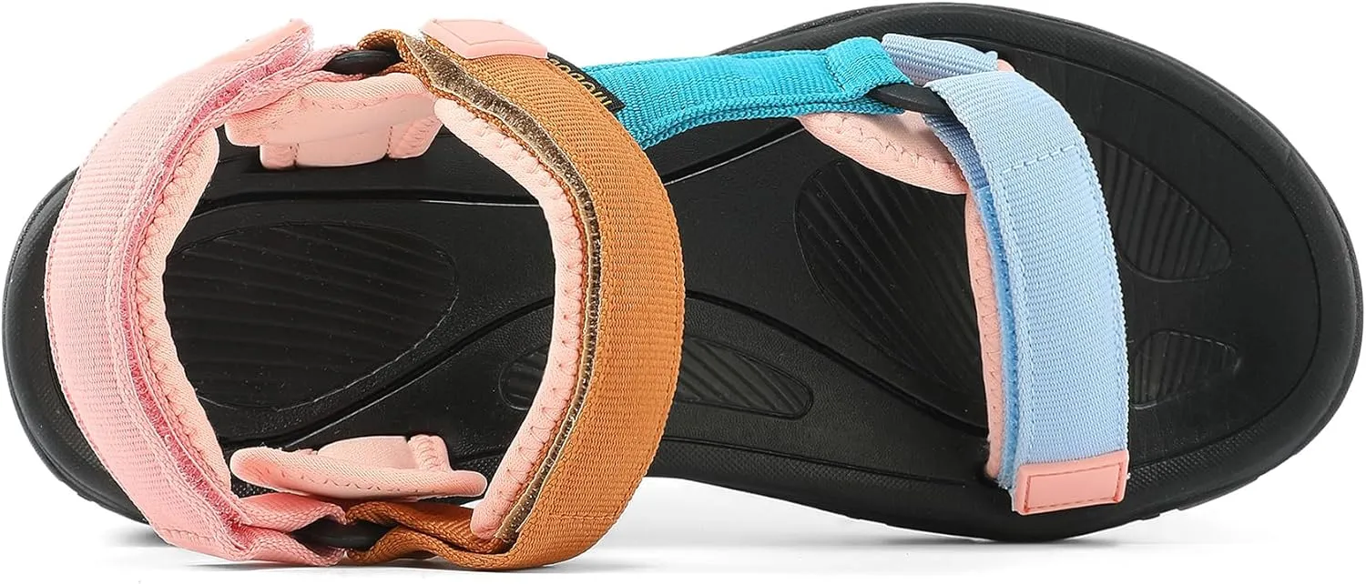 Women's Hiking Sport Sandals Water Outdoor Athletic Shoes With Arch Support Adjustable Velcro Beach Shoes