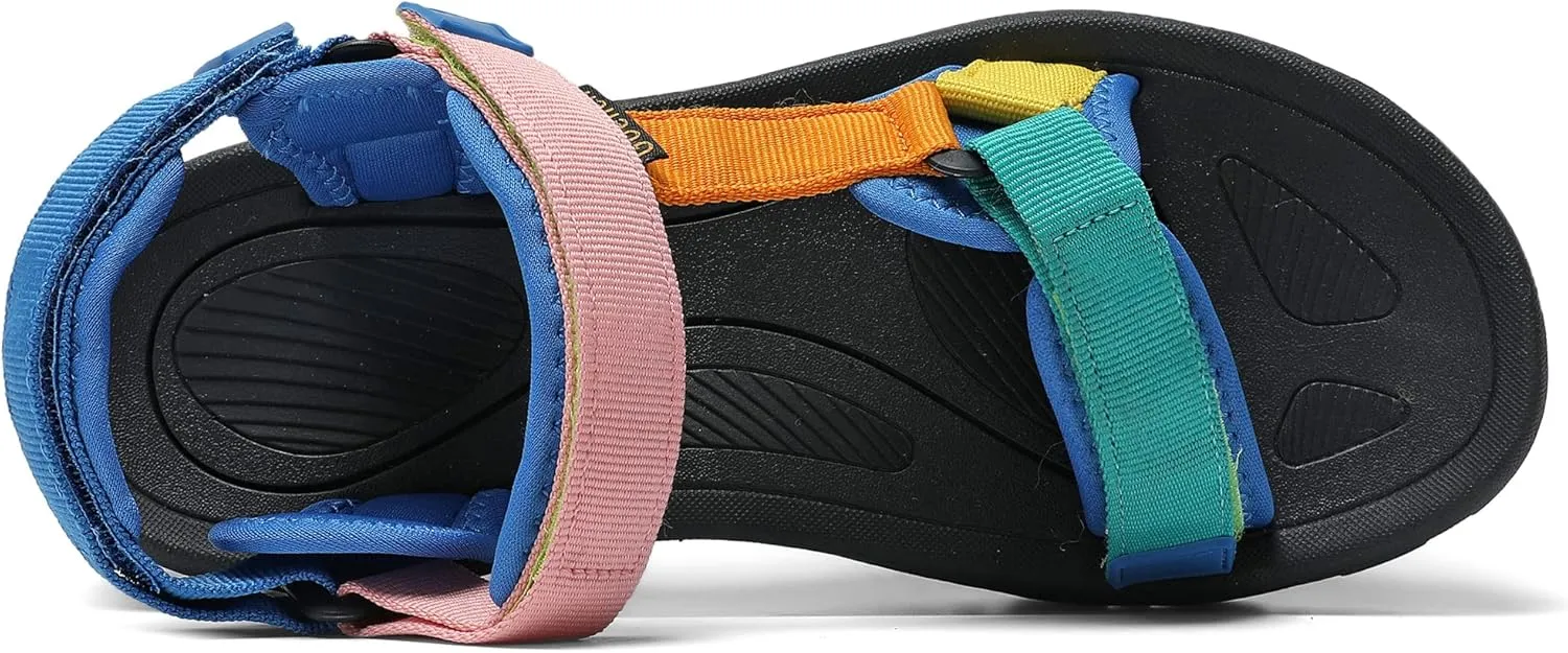 Women's Hiking Sport Sandals Water Outdoor Athletic Shoes With Arch Support Adjustable Velcro Beach Shoes