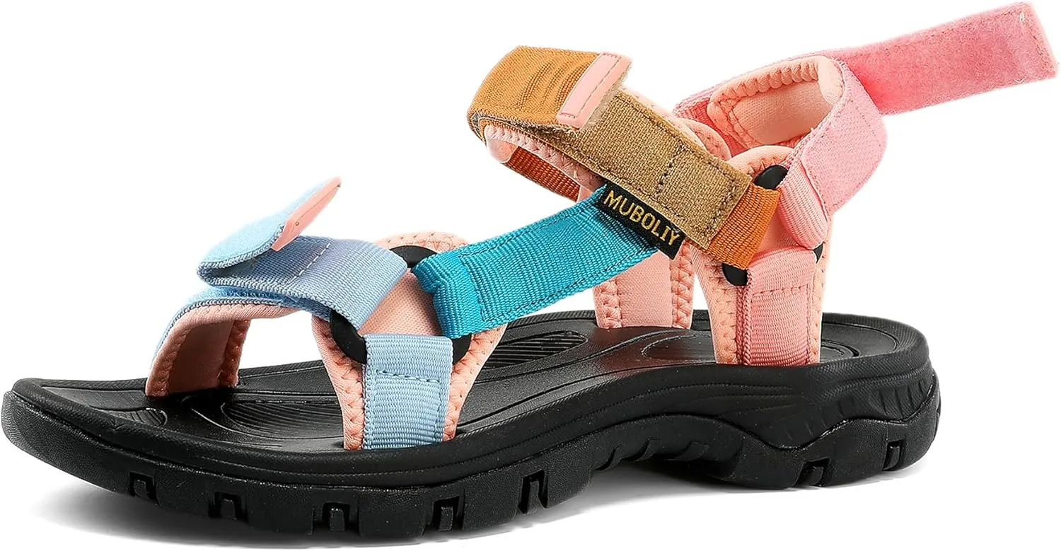 Women's Hiking Sport Sandals Water Outdoor Athletic Shoes With Arch Support Adjustable Velcro Beach Shoes