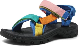Women's Hiking Sport Sandals Water Outdoor Athletic Shoes With Arch Support Adjustable Velcro Beach Shoes