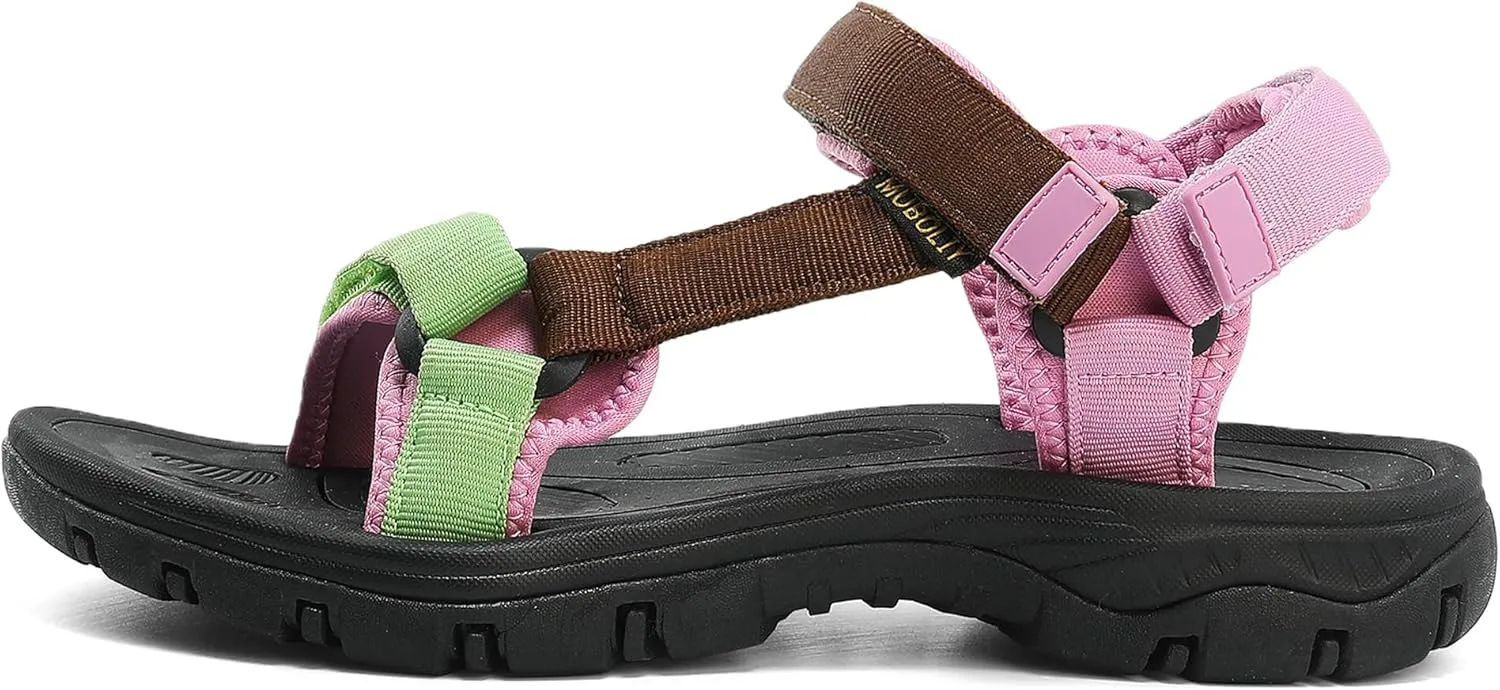 Women's Hiking Sport Sandals Water Outdoor Athletic Shoes With Arch Support Adjustable Velcro Beach Shoes