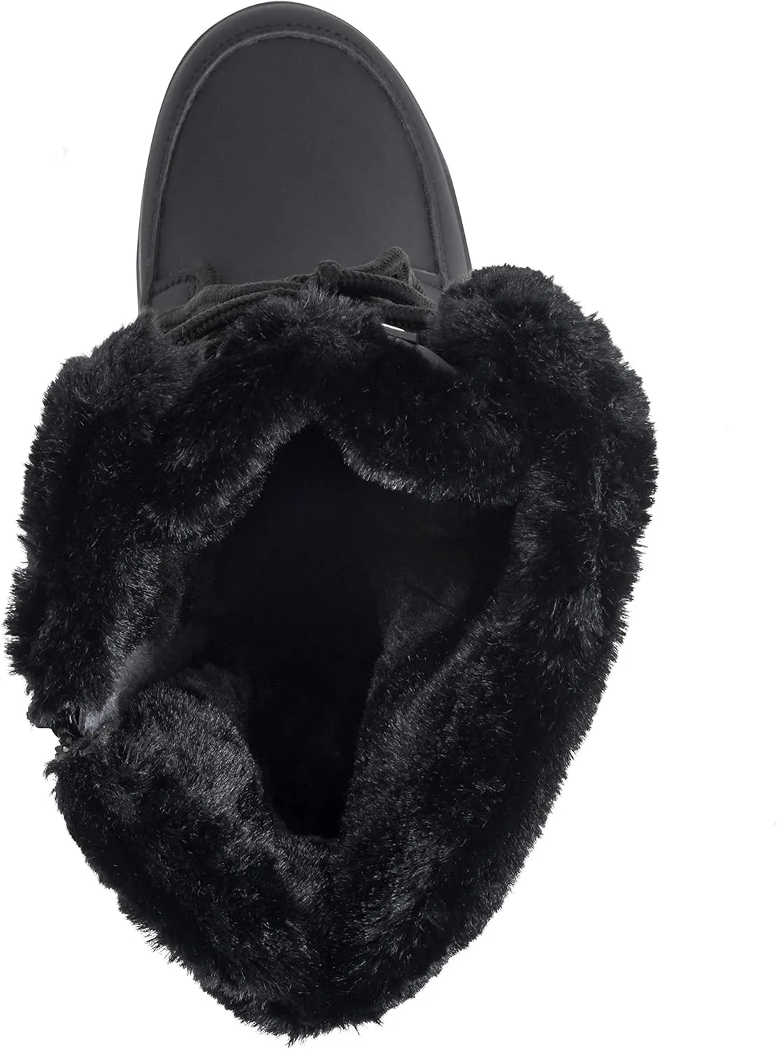 Womens Quilted Duck Cuff Snow Lace Up Waterproof Faux Fur Outdoor Boots