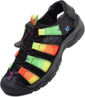 Women's Sport Hiking Sandals Closed Toe Summer Outdoor Athletic Walking Sandal Adventure Lightweight Comfortable Beach Sandals Water Shoes