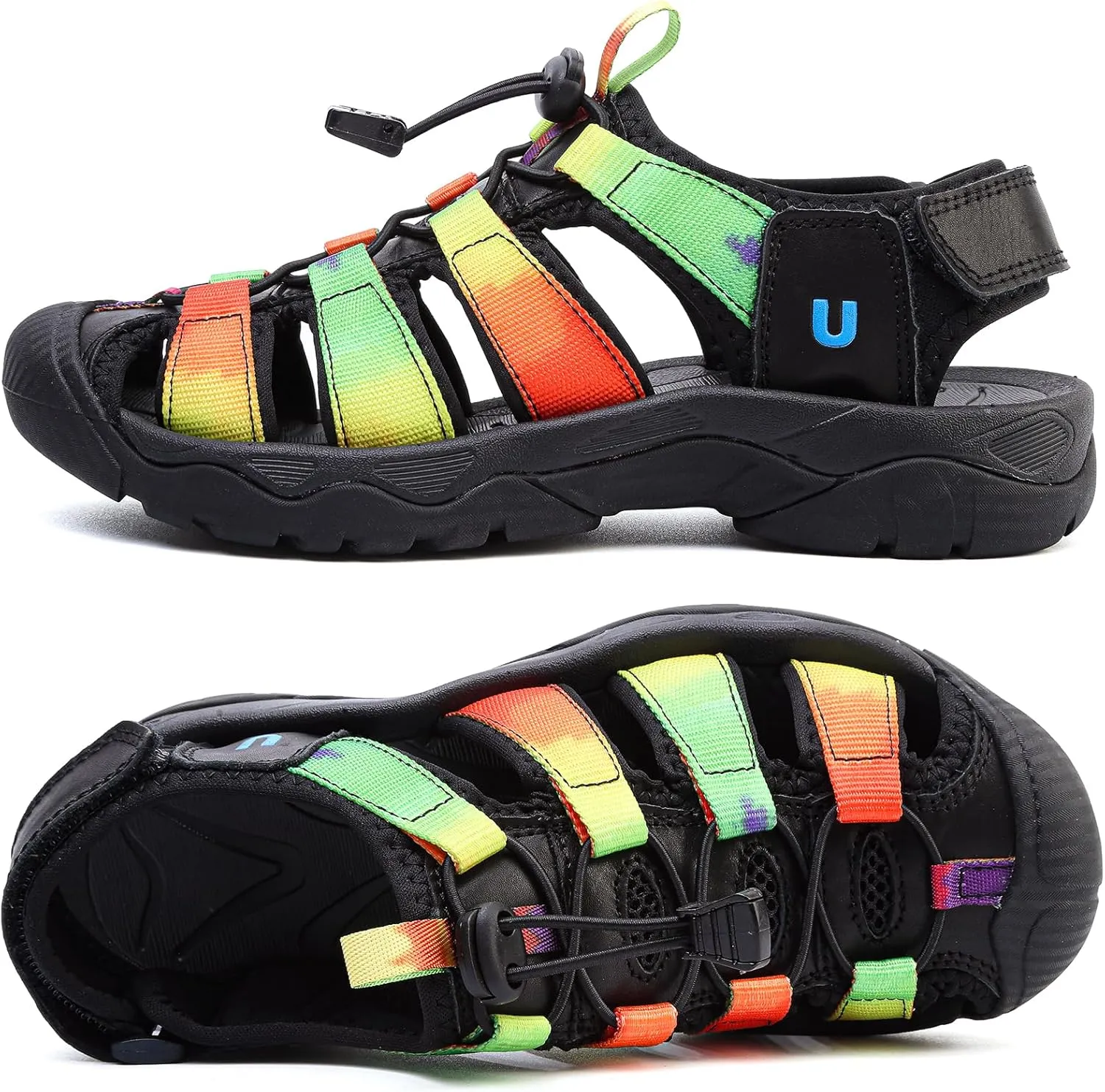 Women's Sport Hiking Sandals Closed Toe Summer Outdoor Athletic Walking Sandal Adventure Lightweight Comfortable Beach Sandals Water Shoes