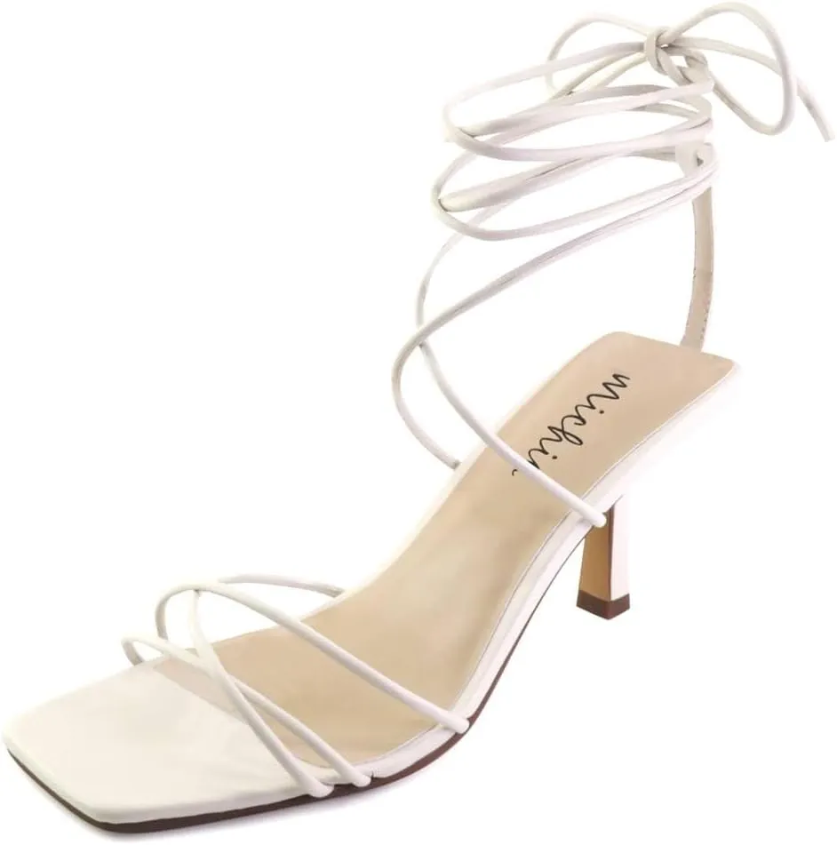 Women’s Strappy Lace Up Heeled Sandals