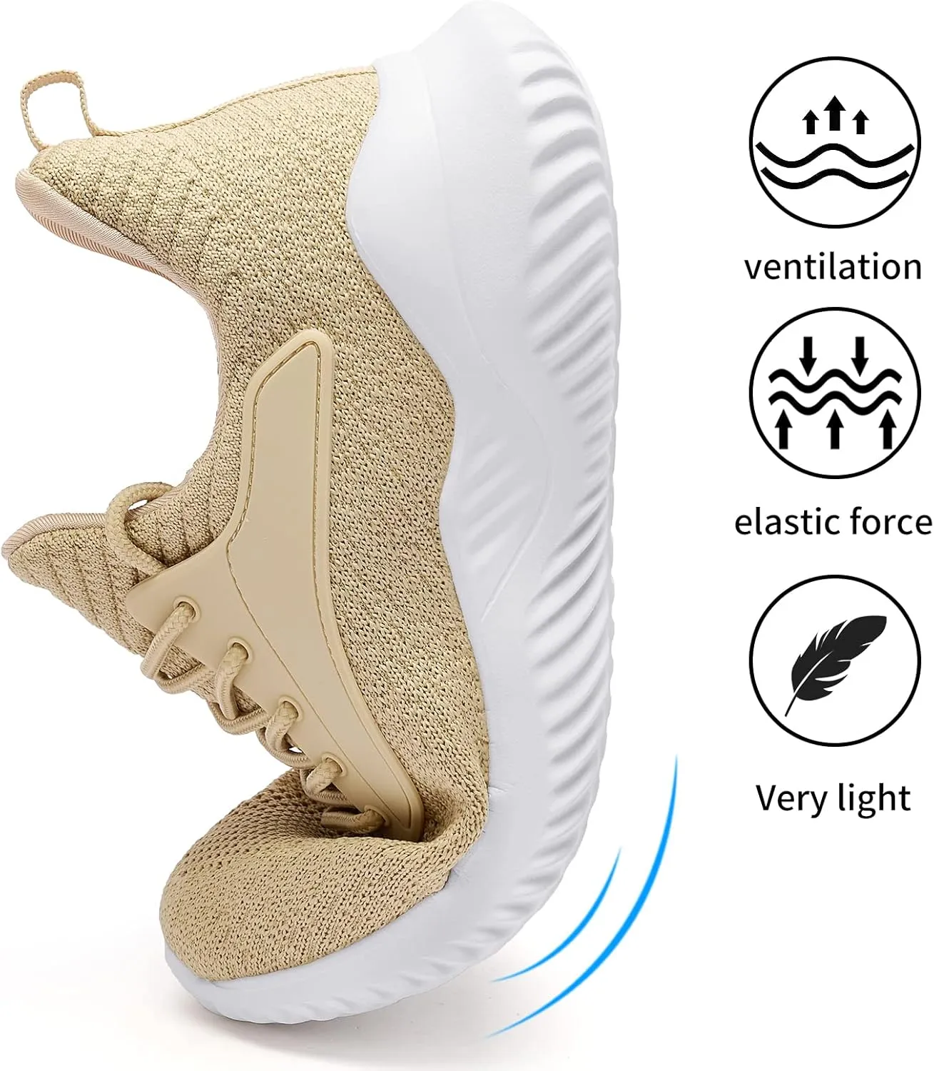 Womens Tennis Shoes Walking Sneakers - Memory Foam Running Slip On Gym Athletic Workout Nursing Comfort Work Shoe Lightweight