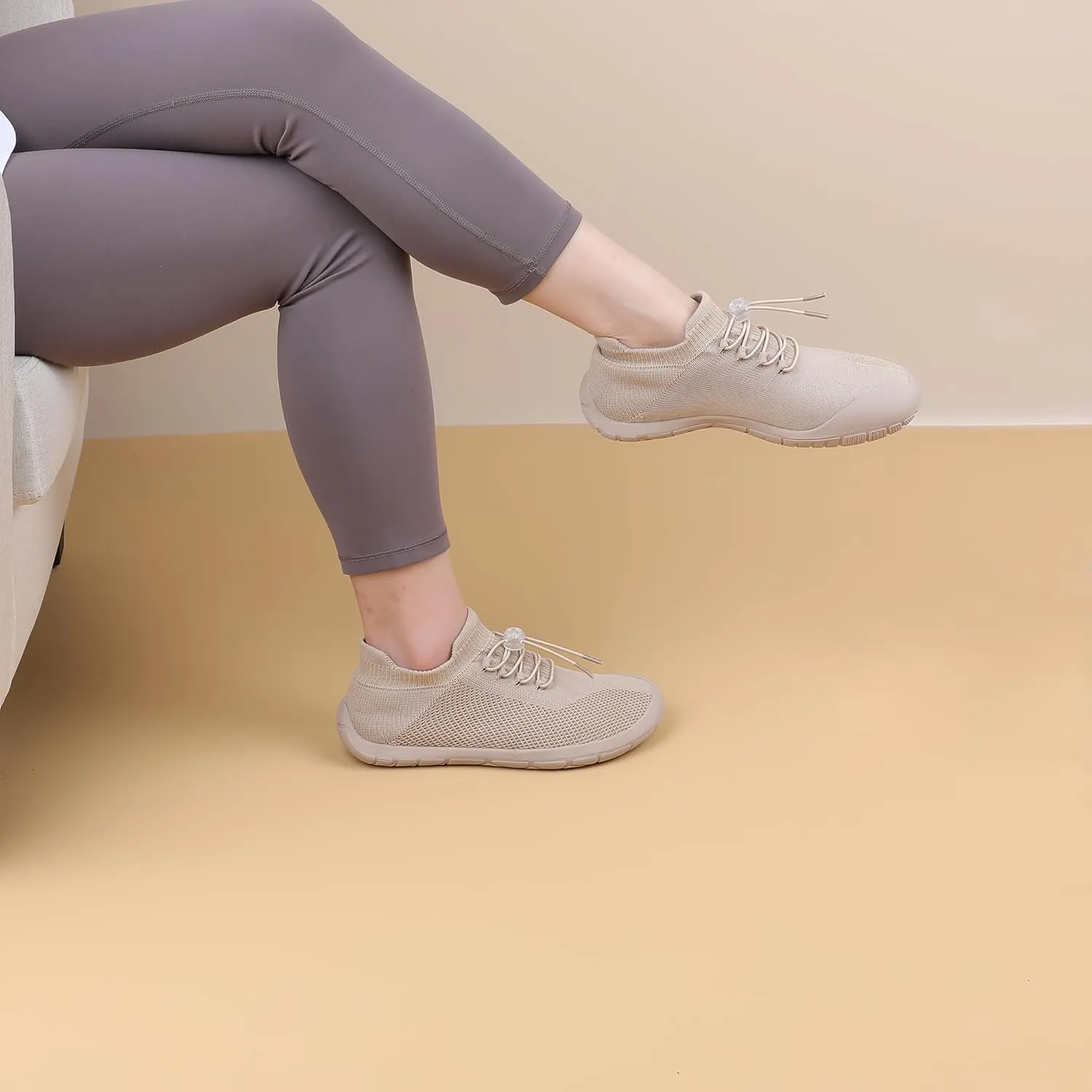 Womens Wide Toe Box Sneakers Comfortale Slip on Walking Shoes Barefoot Casual Running Sneakers