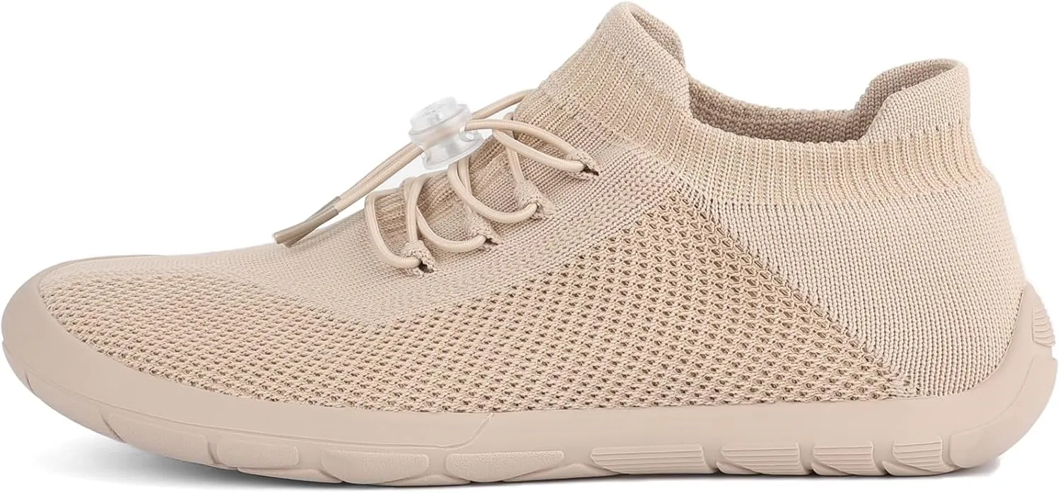 Womens Wide Toe Box Sneakers Comfortale Slip on Walking Shoes Barefoot Casual Running Sneakers
