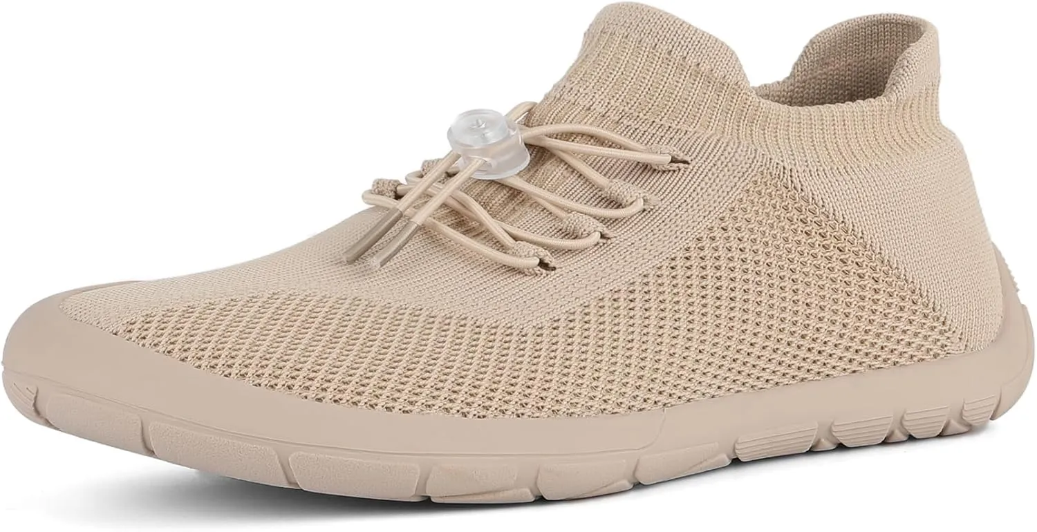 Womens Wide Toe Box Sneakers Comfortale Slip on Walking Shoes Barefoot Casual Running Sneakers