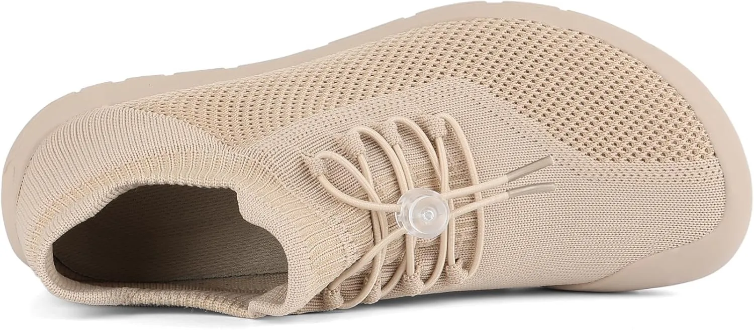 Womens Wide Toe Box Sneakers Comfortale Slip on Walking Shoes Barefoot Casual Running Sneakers