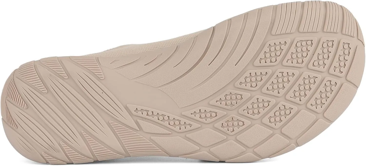 Womens Wide Toe Box Sneakers Comfortale Slip on Walking Shoes Barefoot Casual Running Sneakers