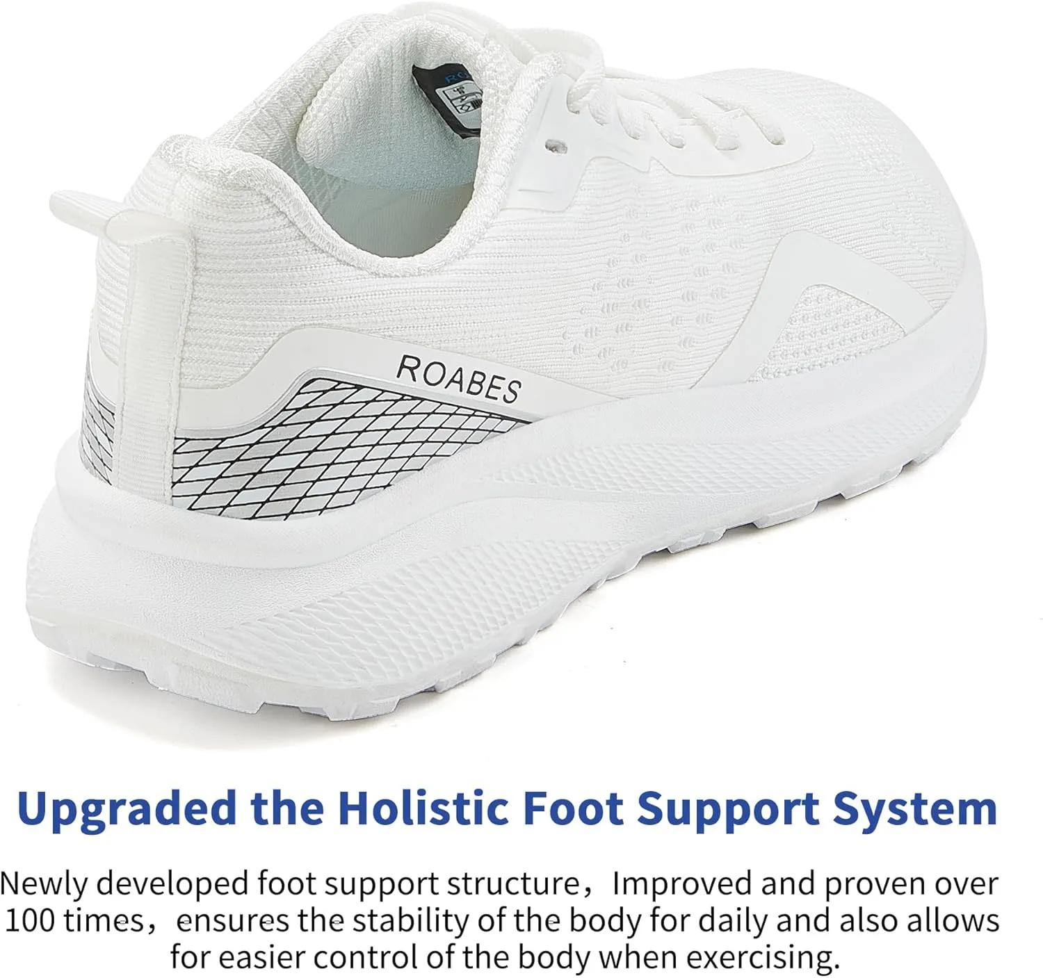 Women's Wide Toe Box Sneakers, Wide Tennis Running Shoes, Rubber Non-Slip Breathable Gym Workout Shoes