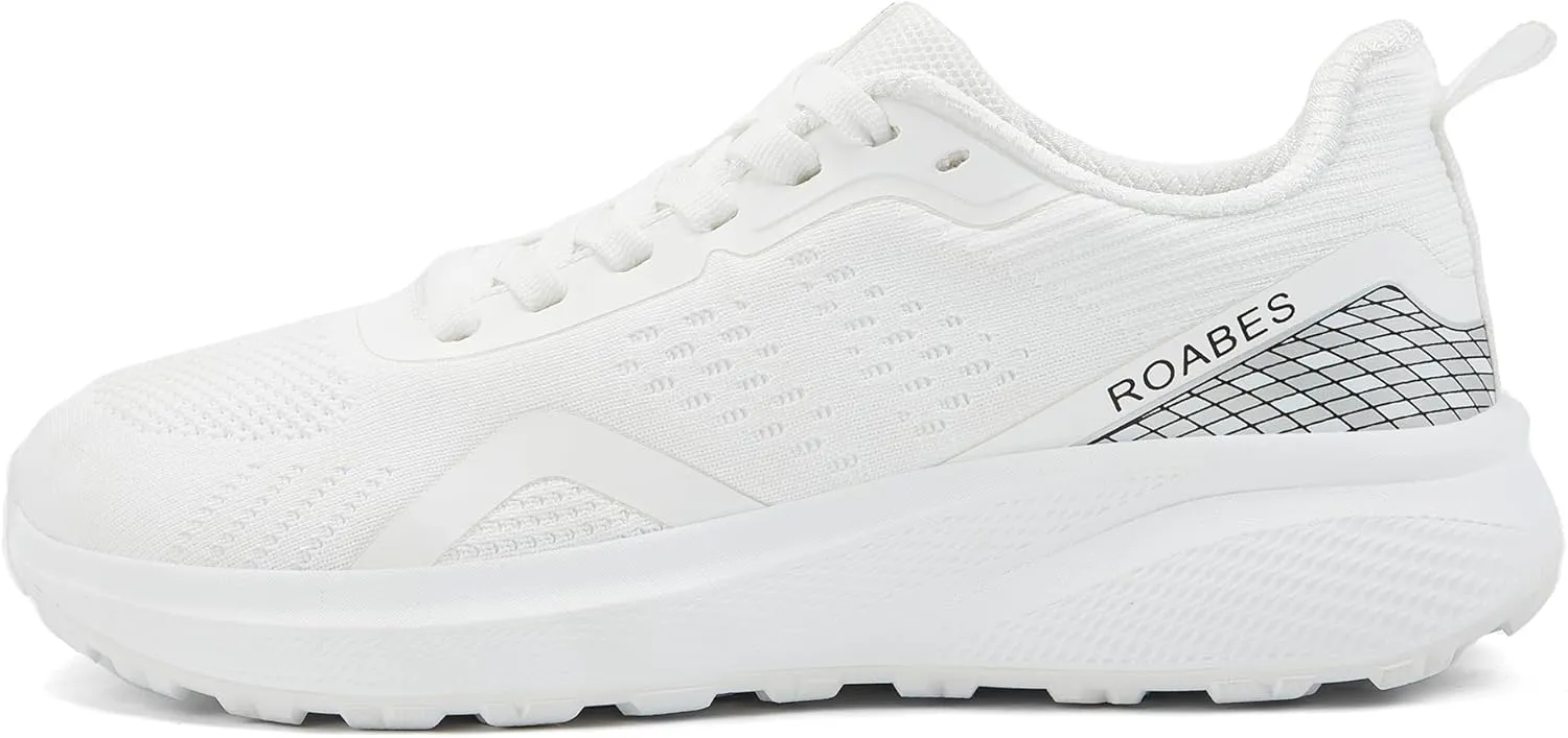 Women's Wide Toe Box Sneakers, Wide Tennis Running Shoes, Rubber Non-Slip Breathable Gym Workout Shoes