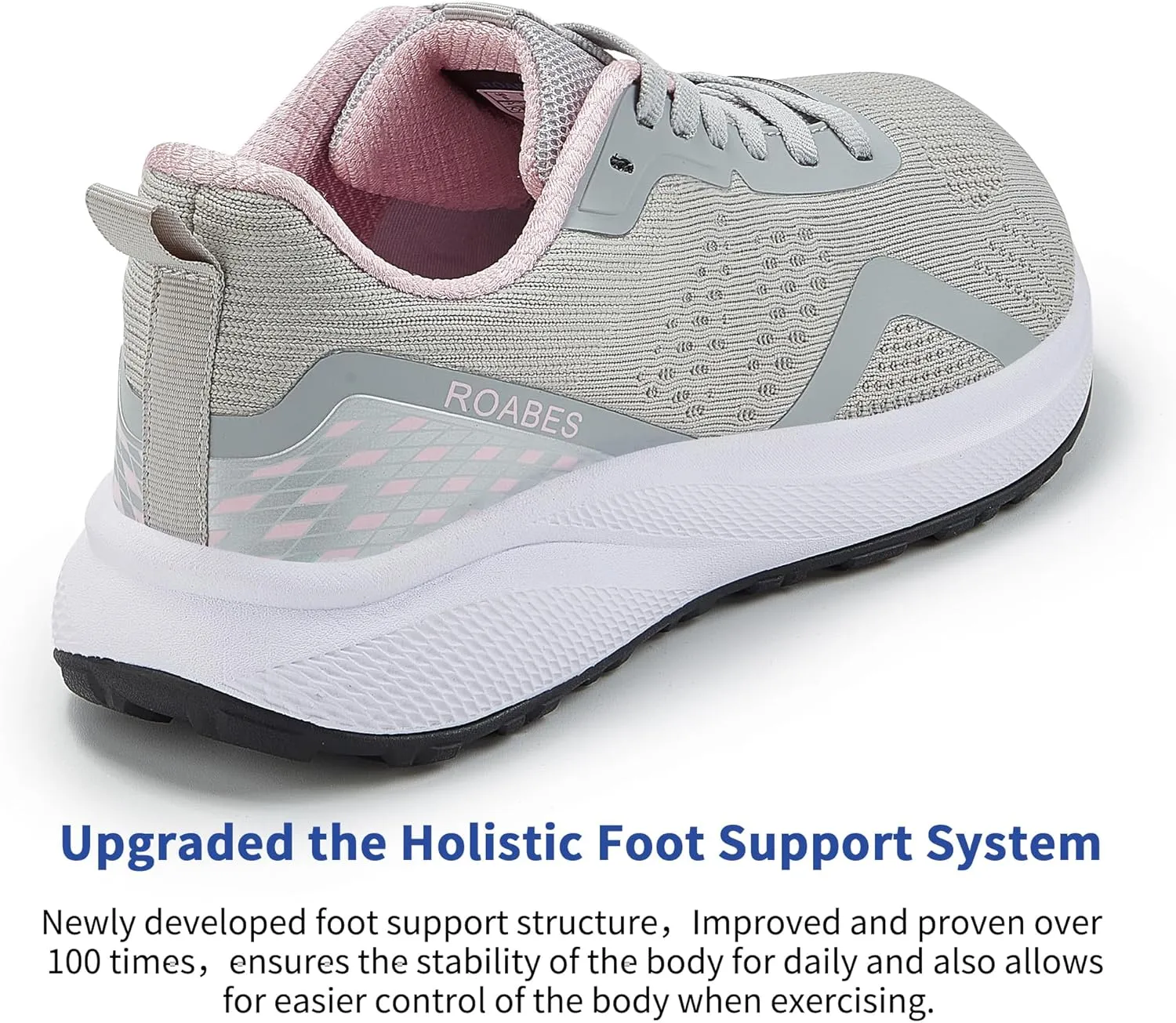 Women's Wide Toe Box Sneakers, Wide Tennis Running Shoes, Rubber Non-Slip Breathable Gym Workout Shoes
