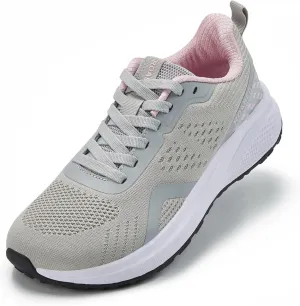 Women's Wide Toe Box Sneakers, Wide Tennis Running Shoes, Rubber Non-Slip Breathable Gym Workout Shoes