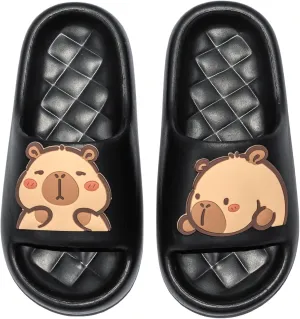 XIXITIAO Men's and Women's Capybara Slides,Cute Animal Capybara Slippers,Non Slip Quick Drying Shower Shoes,Summer Novelty Open Toe Slide