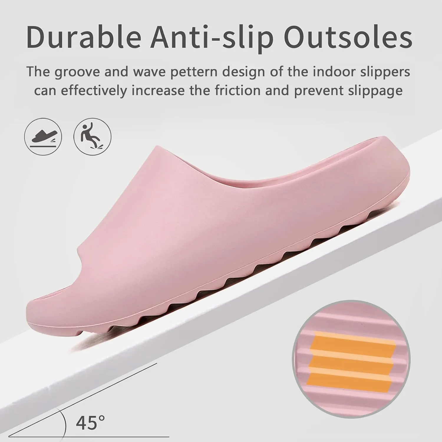 XTJSCBDSH Cloud Slides for Men and Women, Quick Drying Slippers Shoe Open Toe Thick Soft, Platform Slide Sandals Daily Shower Sandals, Non-Slip Bathroom Slippers Summer for Indoor & Outdoor