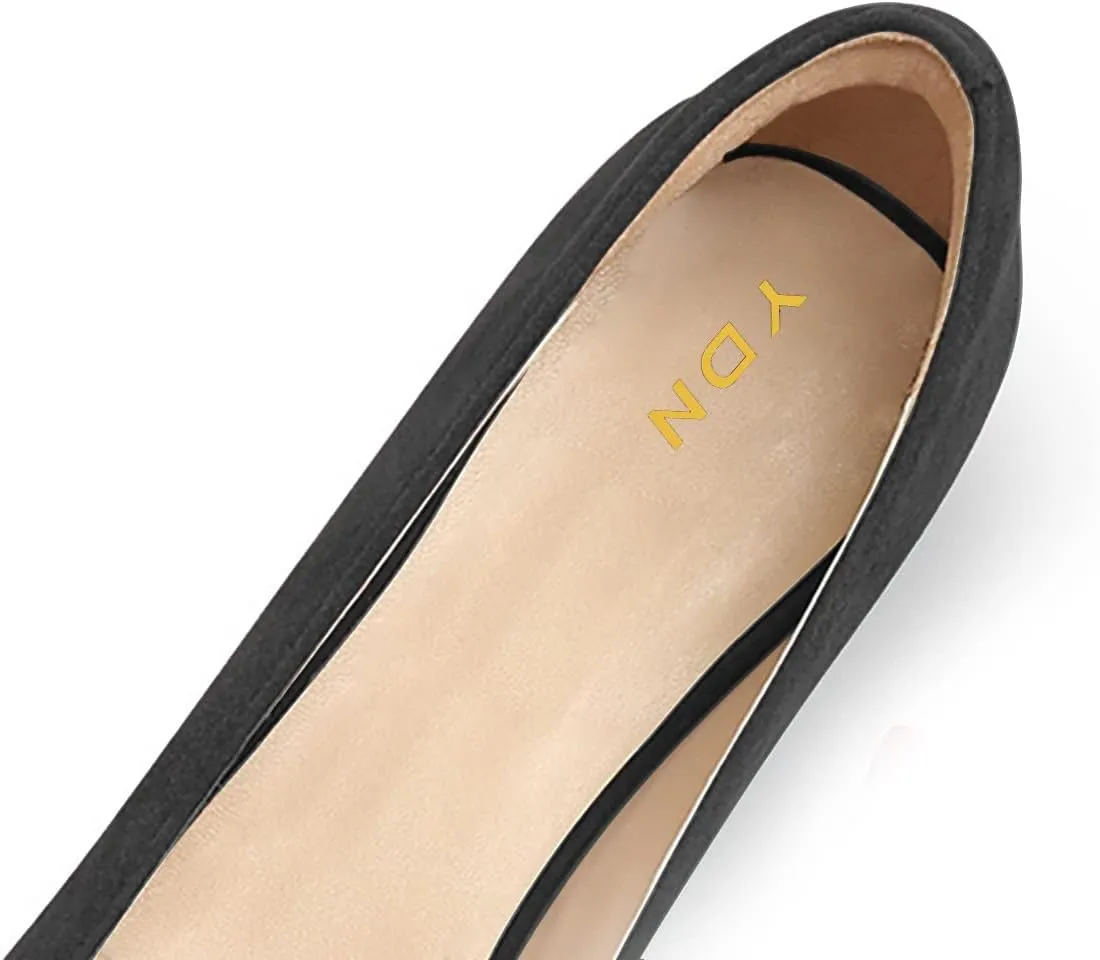 YDN Women Chunky Block Low Heel Loafers Square Toe Tassel Fringed Pump Slip On Dress Party Office Daily Shoe Size 4-15 US