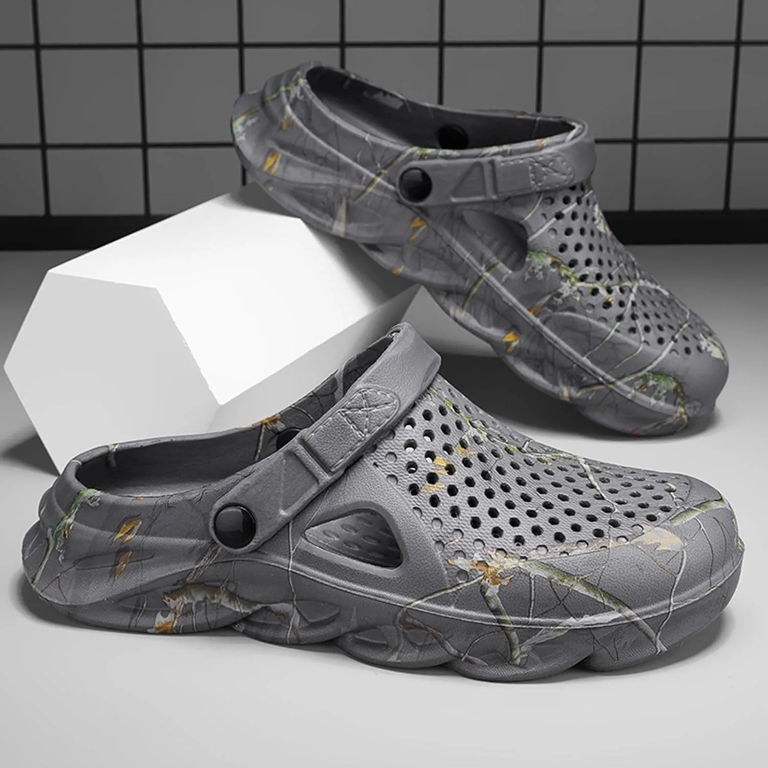 YUKTOPA Mens Garden Clogs Mules Anti-Slip Water Shoes Breathable Sandals Outdoor Beach Shower Slippers