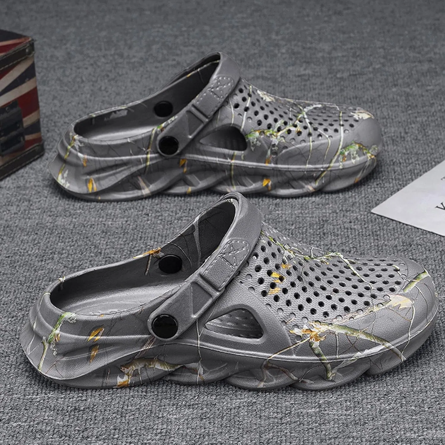 YUKTOPA Mens Garden Clogs Mules Anti-Slip Water Shoes Breathable Sandals Outdoor Beach Shower Slippers
