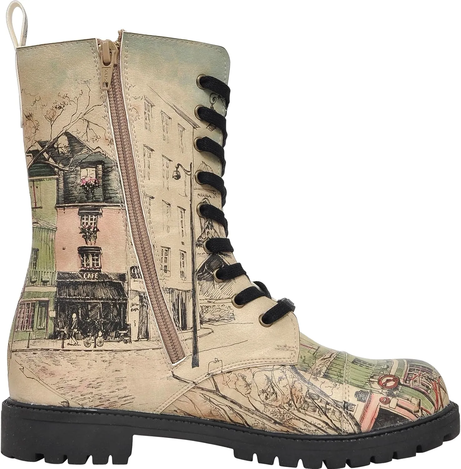 Zipsy Boots for Women - Handmade and Vegan Leather Mid Calf Boots for Women