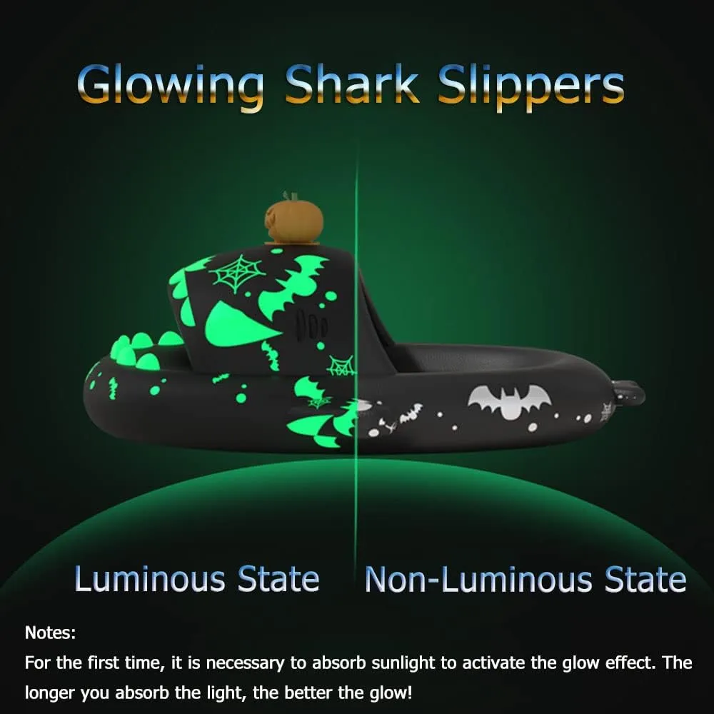 Zureto Shark Slides Slippers, Novelty Cloud Shark Slippers, Anti-Slip Quick Drying Shark Sliders, EVA Starlight Shark
