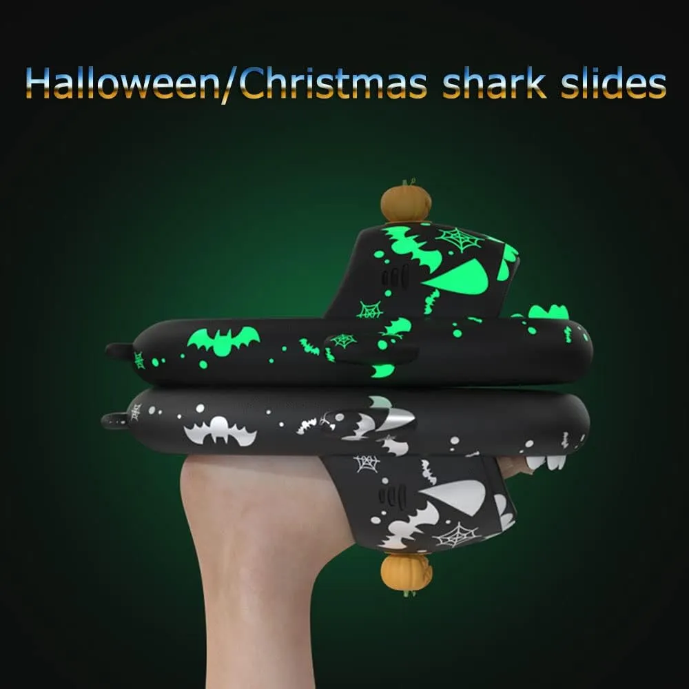Zureto Shark Slides Slippers, Novelty Cloud Shark Slippers, Anti-Slip Quick Drying Shark Sliders, EVA Starlight Shark